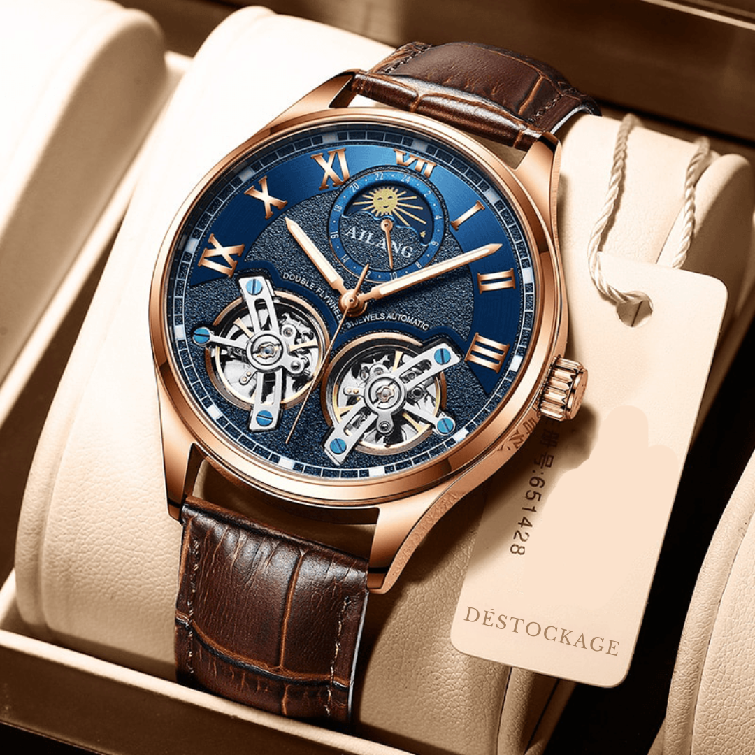 Montre Mécanique d'Affaires au Design Tourbillon