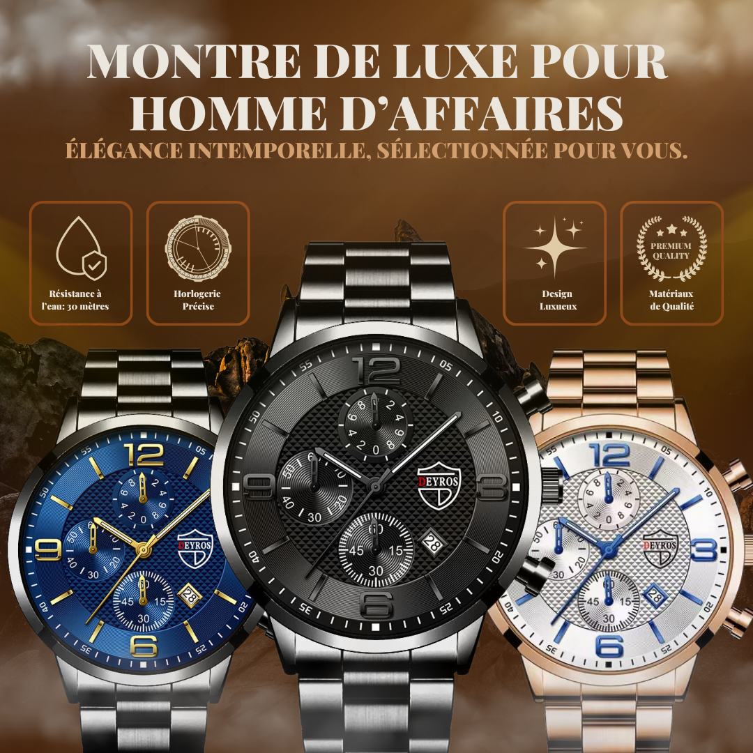 Montre d'affaires de luxe pour homme