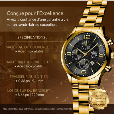 Montre d'affaires de luxe pour homme