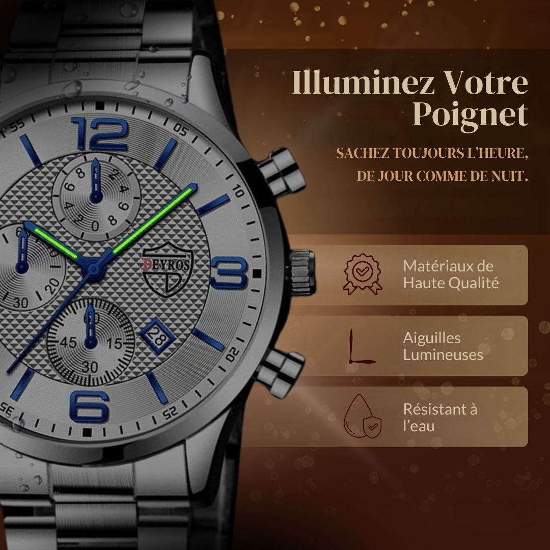 Montre d'affaires de luxe pour homme