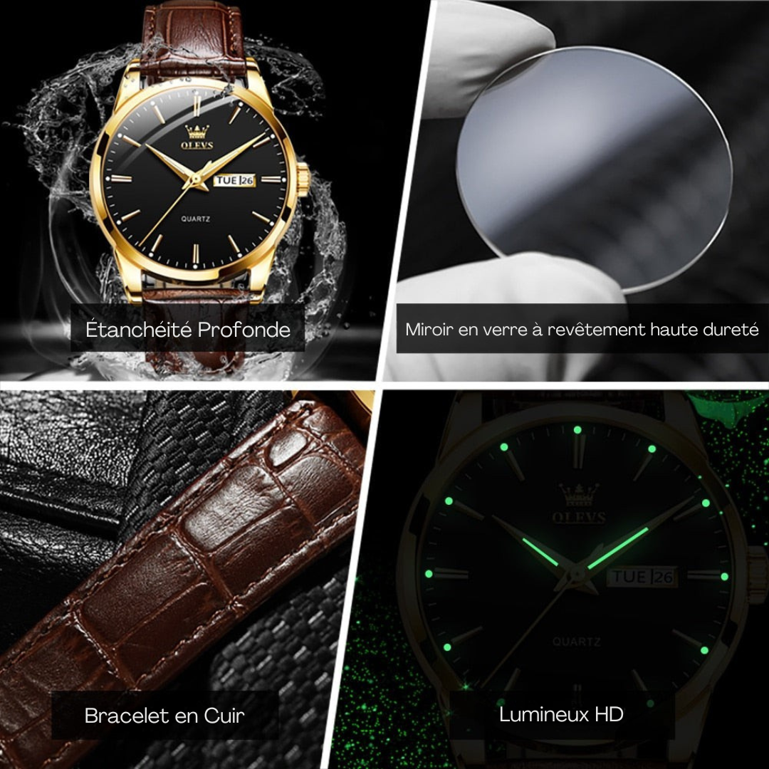 Montre de Luxe en Cuir pour Affaires
