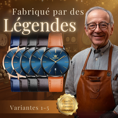 Montre de voiture avec bracelet en cuir