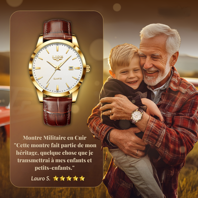 Montre en Cuir Militaire