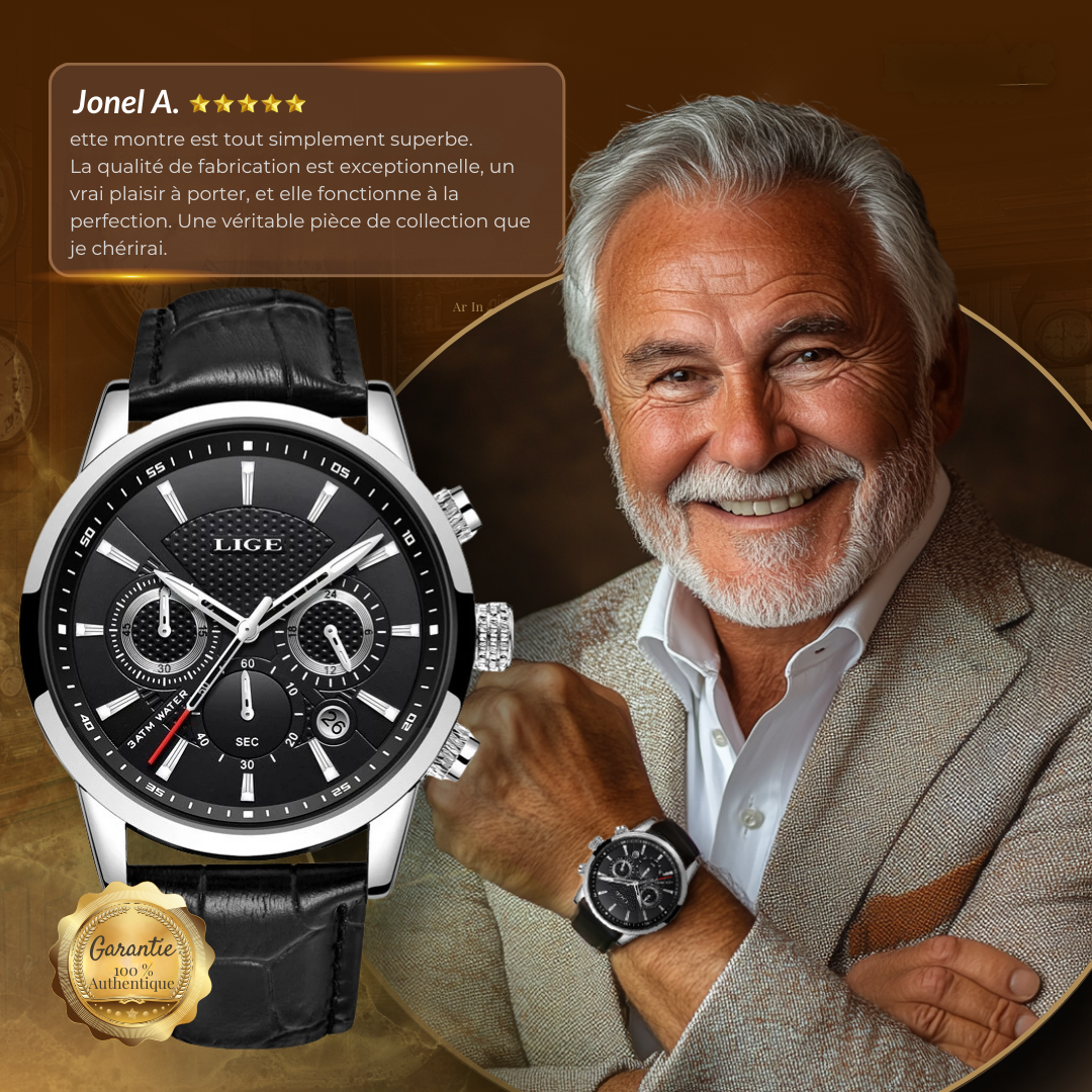 Montre en Cuir Militaire à la Mode