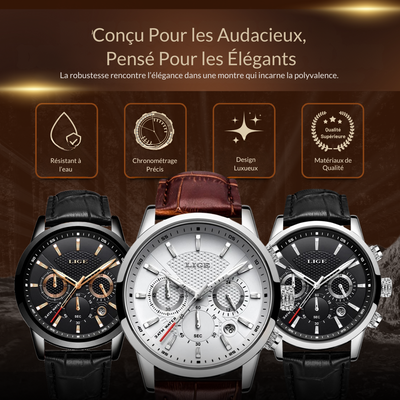 Montre en Cuir Militaire à la Mode