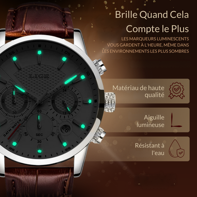 Montre en Cuir Militaire à la Mode