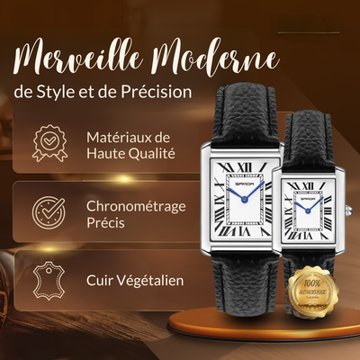 Montres Carrées Élégantes pour Couples