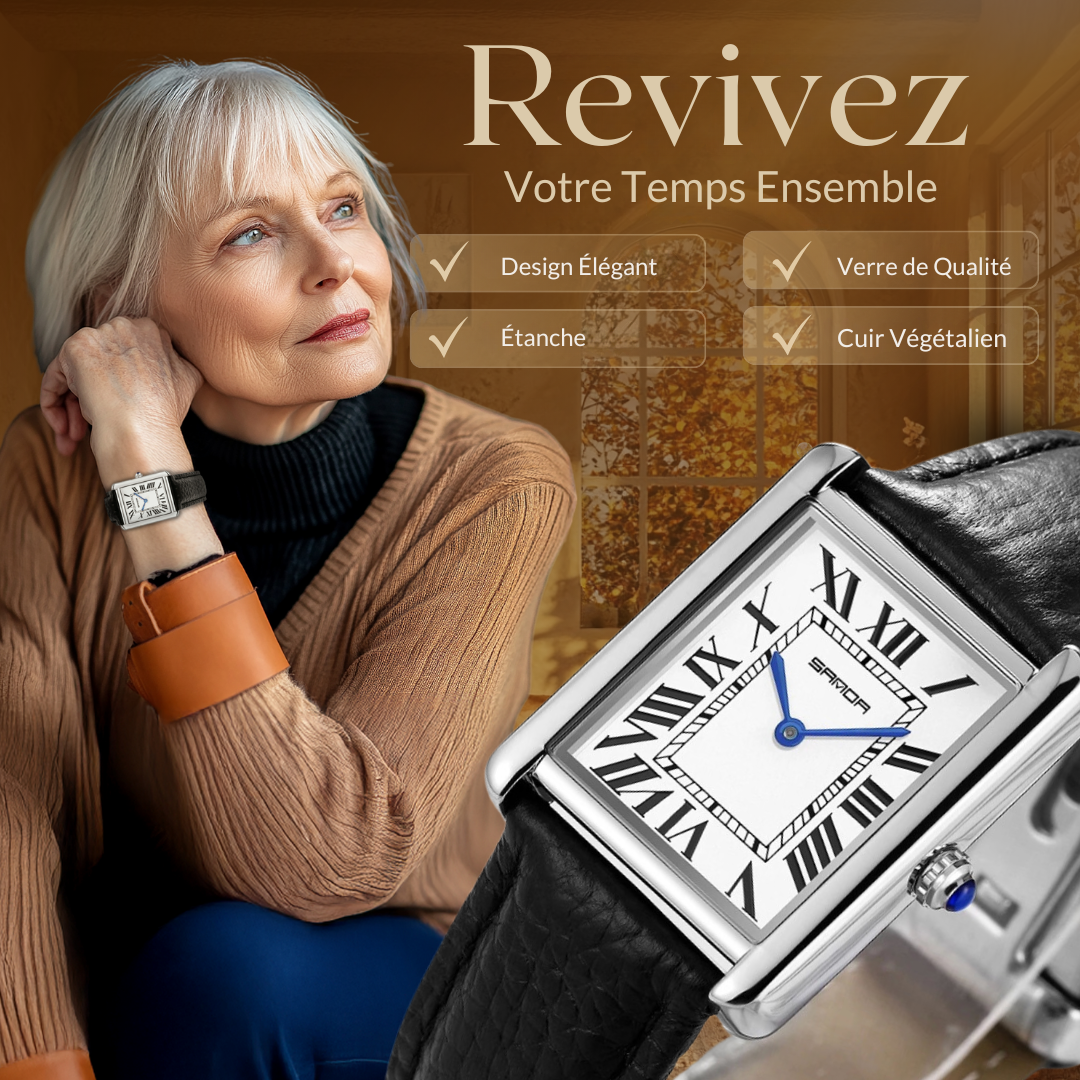 Montres Carrées Élégantes pour Couples