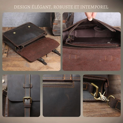 NAMUR | Sac Messager en Cuir