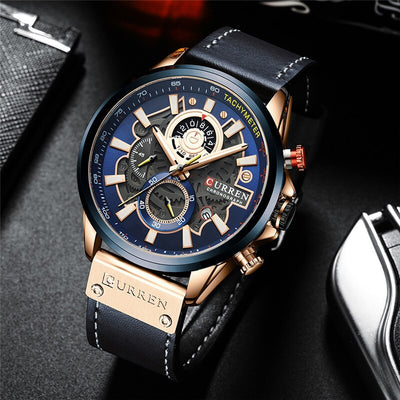 Montre Calendrier Quartz Multifonction