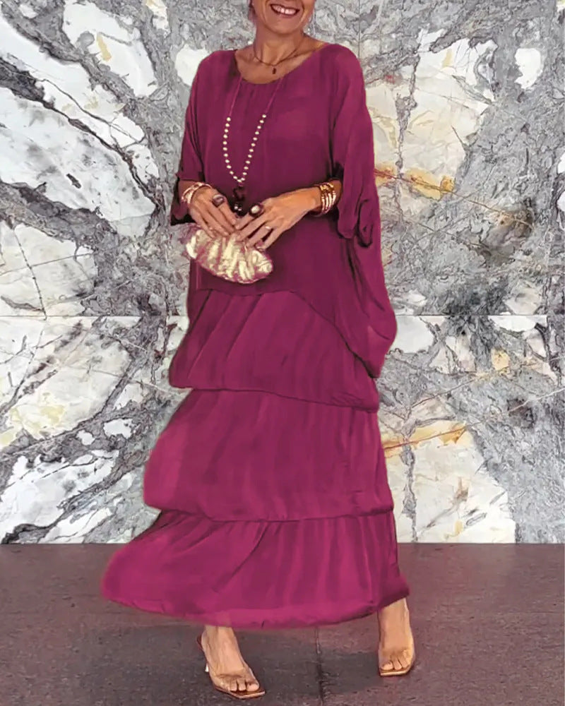 Morgan™ | Robe Maxi Verte en Couches