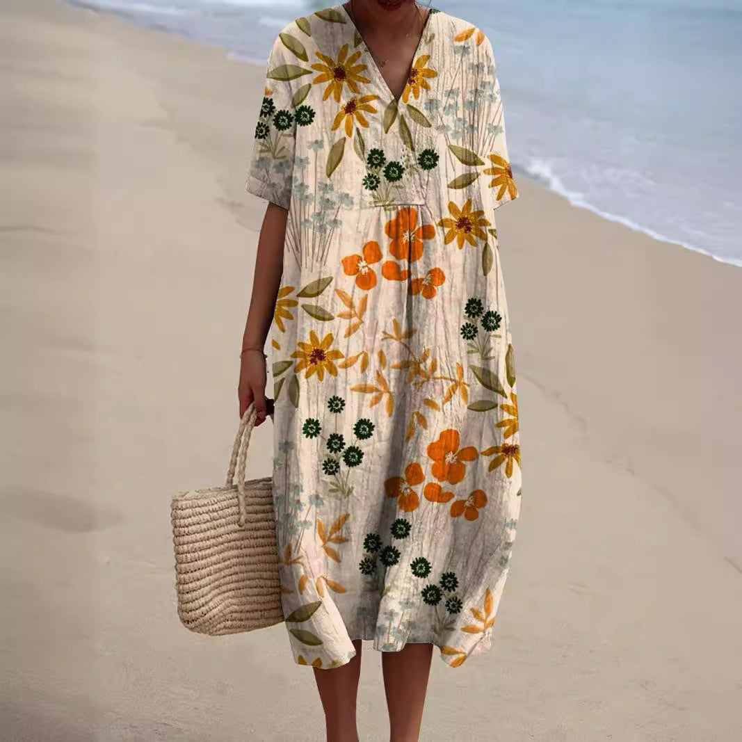 Adelmira - Robe d'été florale colorée