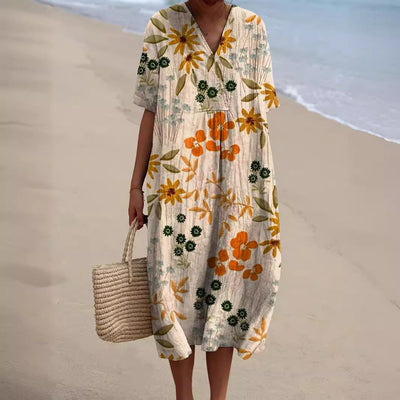 Adelmira - Robe d'été florale colorée