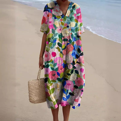 Nicka™ | Robe avec un motif floral vibrant