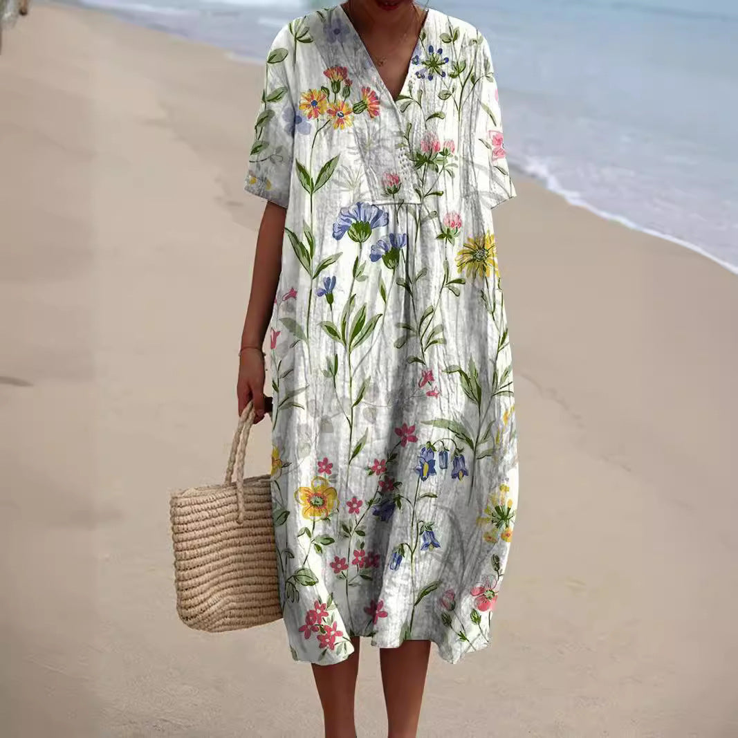 Nicka™ | Robe avec un motif floral vibrant