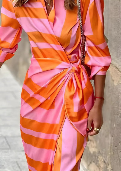 Christiana | Robe Croisée avec Imprimé
