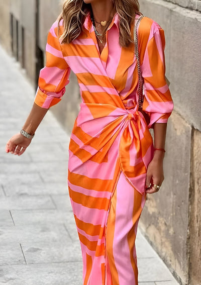 Christiana | Robe Croisée avec Imprimé