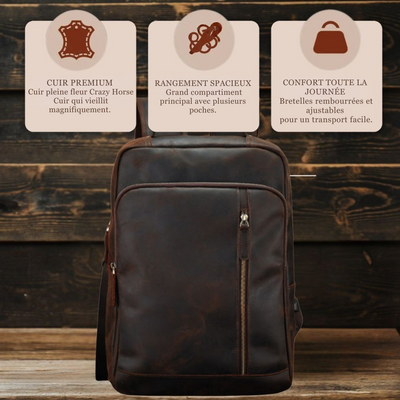 PORTLY | Sac à Dos en Cuir