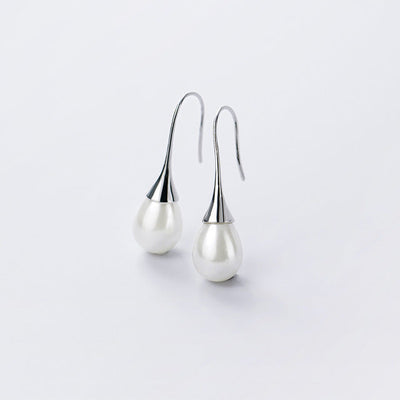 Boucles d'Oreilles en Forme de Goutte avec Perles