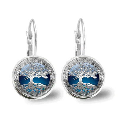 Boucles d'Oreilles en Argent Arbre de la Vie