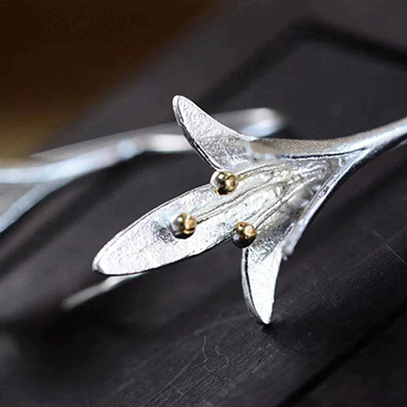 Boucles d'oreilles en Fleur Argentées