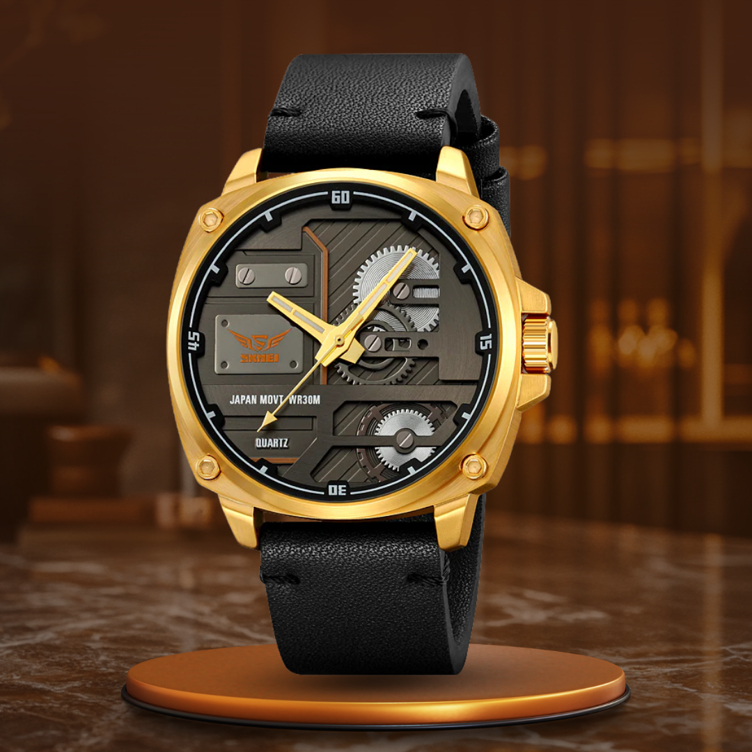 Montre pour homme en cuir quartz