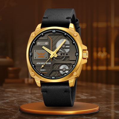 Montre pour homme en cuir quartz