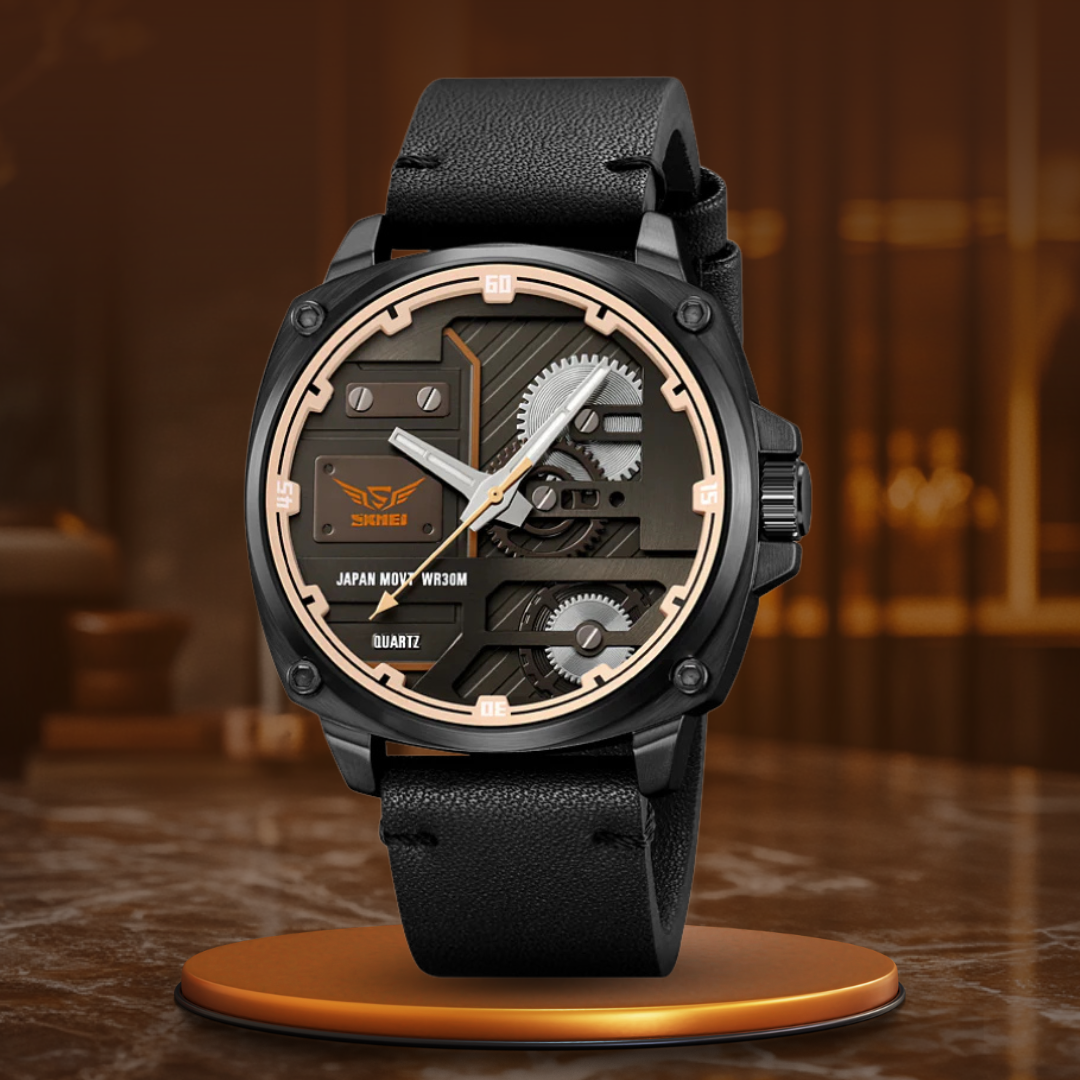 Montre pour homme en cuir quartz