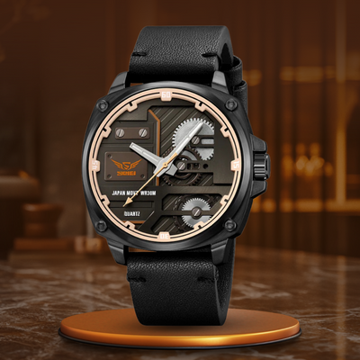 Montre pour homme en cuir quartz