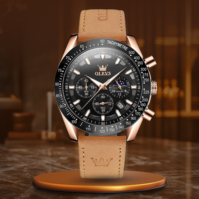 Montre à Quartz en Cuir Classique