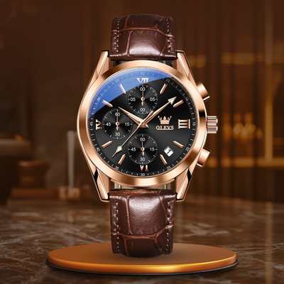 Montre Chronographe Lumineuse en Quartz