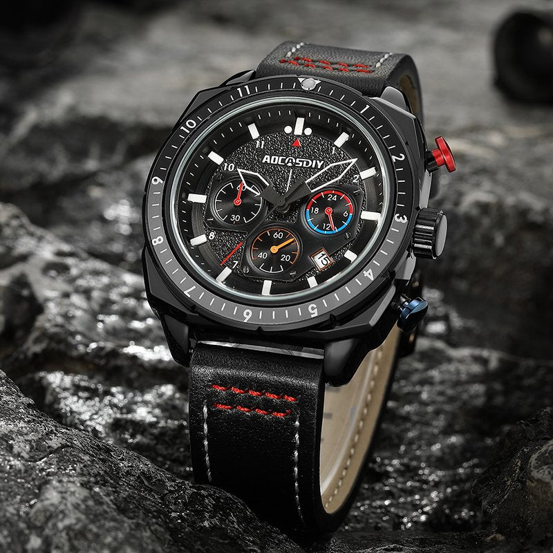 Montre de Sport Chronographe Luxe Quartz