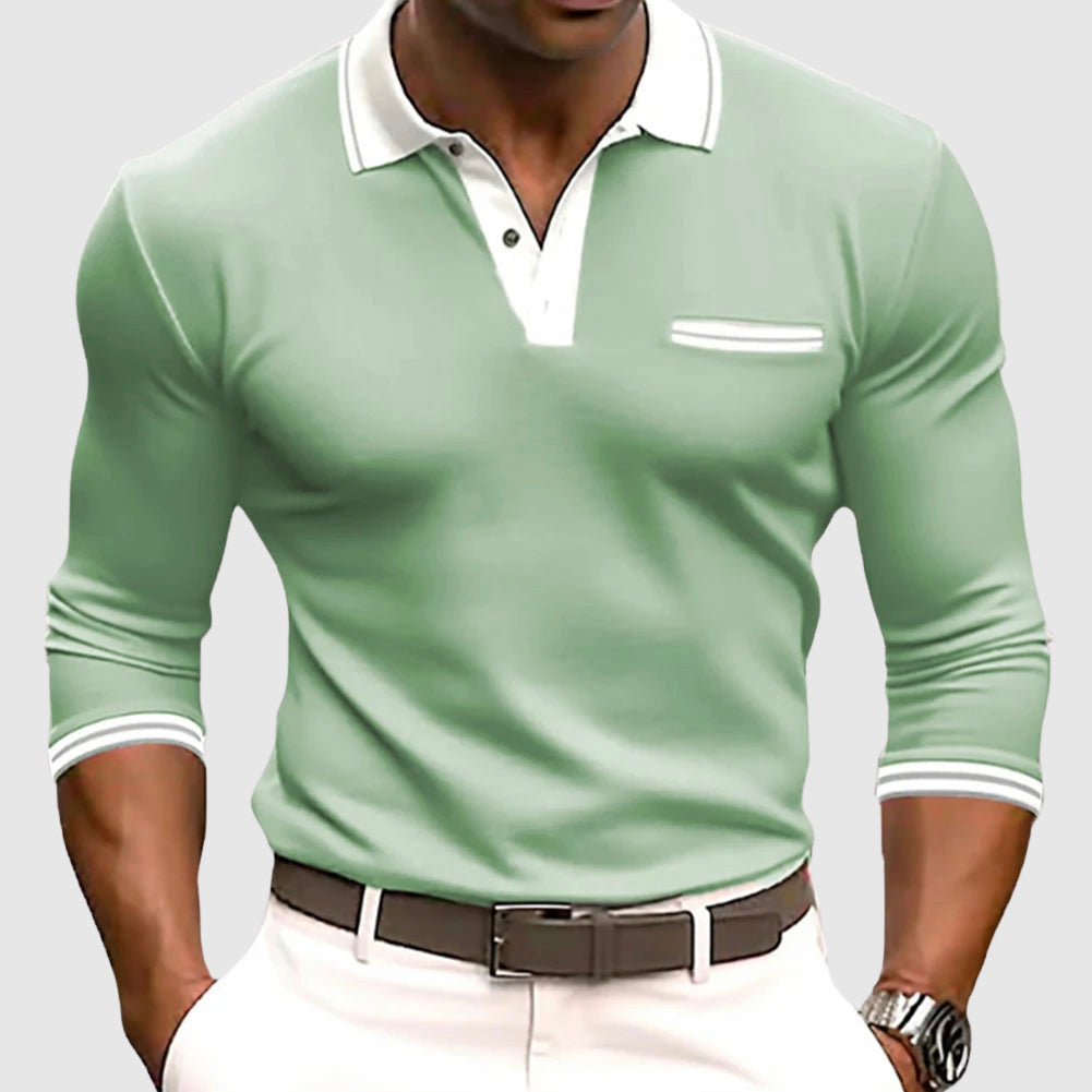 NOOAH™ | POLO ÉLÉGANT À MANCHES LONGUES