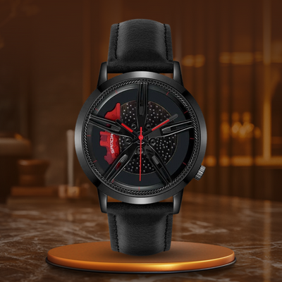 Montre Quartz avec Cadran Rotatif