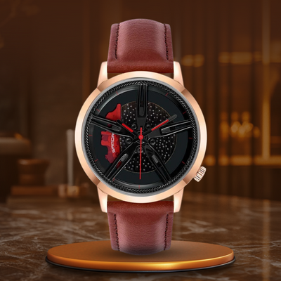 Montre Quartz avec Cadran Rotatif