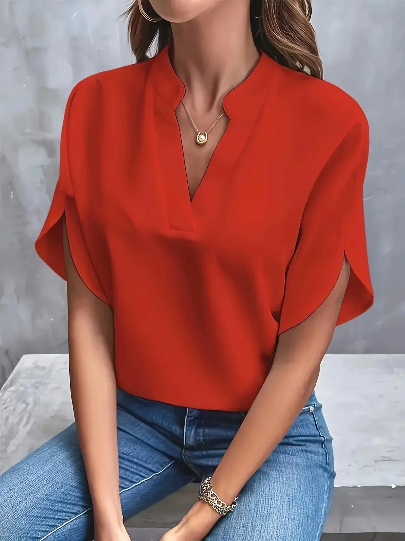 Thalia™ | Blouse Sophistiquée au Design Sur Mesure