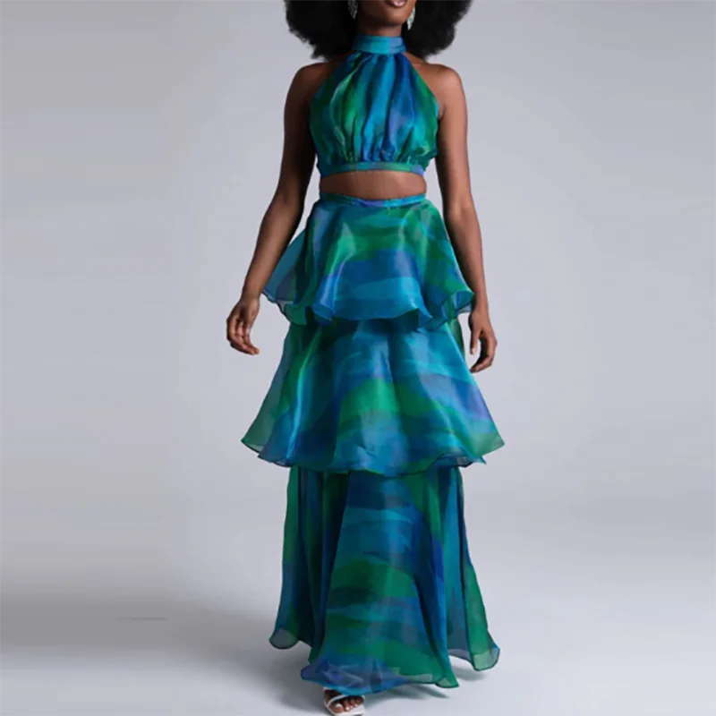 Lessy | Ensemble de Deux Pièces Floral Stylé