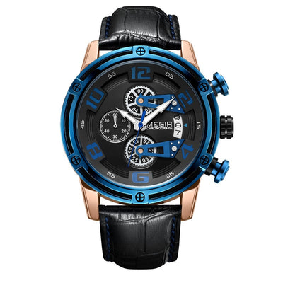 Montre Chronographe à Quartz Lumineux pour Hommes
