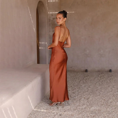 Daira™ | Robe Longue en Satin