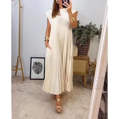 Tamara | Robe Maxi Plissée Élégante