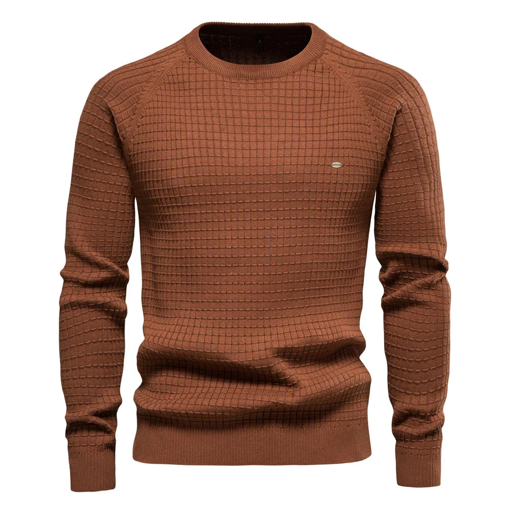 Xander | Pull pour homme avec motif en grille