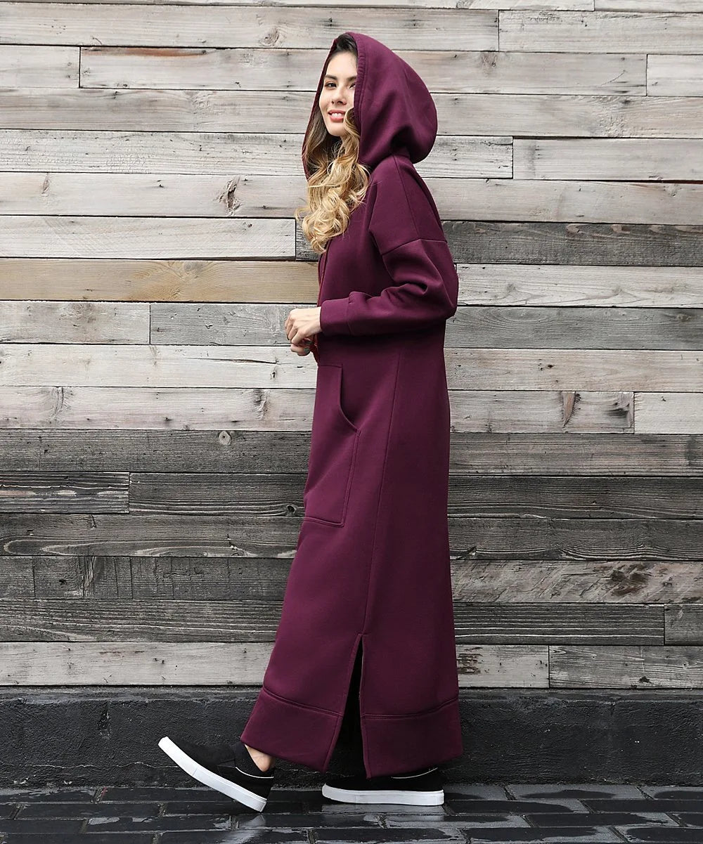 Ciska™ - Robe Élégante avec Capuche et Manches Longues