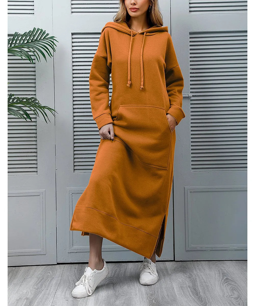 Ciska™ - Robe Élégante avec Capuche et Manches Longues