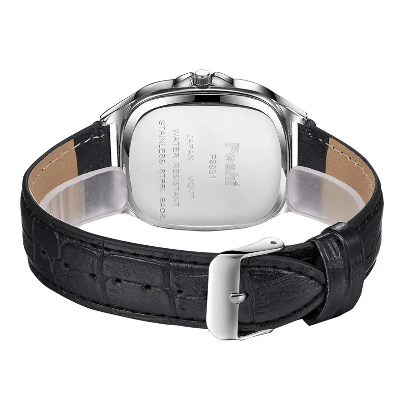 Montre à Quartz avec Bracelet en Cuir de Mode