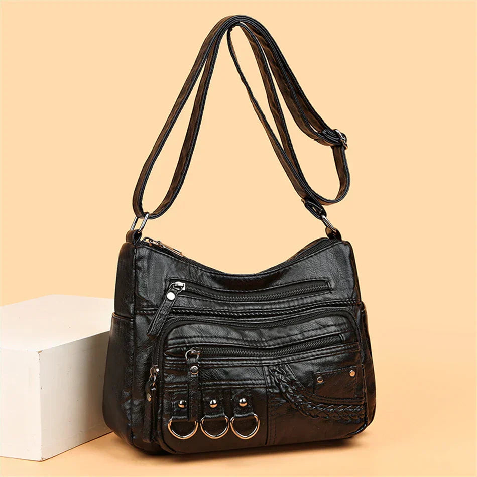 Olivia™ Vintage Charm | Sac à Fermeture Éclair Souple