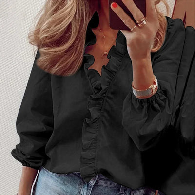 Enola™ | Blouse Féminine avec Volants Ludiques