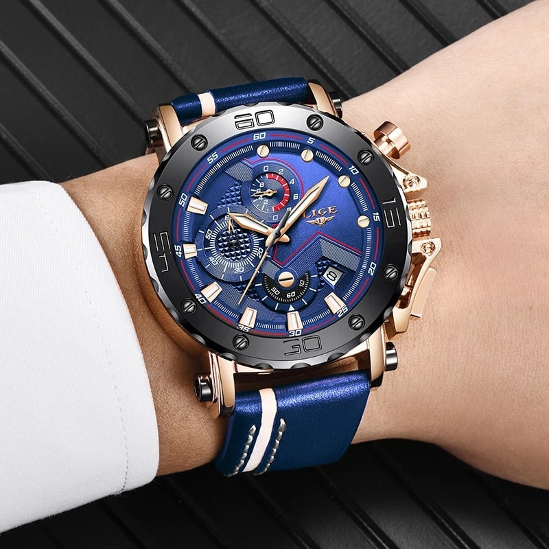Montre de Luxe Militaire en Acier Quartz