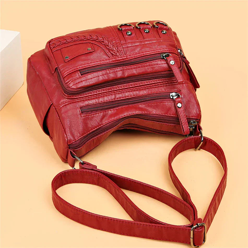Olivia™ Vintage Charm | Sac à Fermeture Éclair Souple