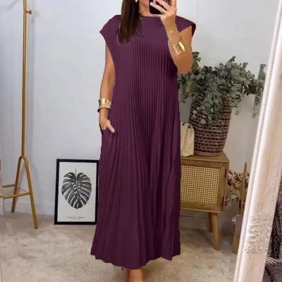 Tamara | Robe Maxi Plissée Élégante
