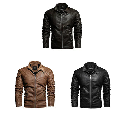 Veste en cuir pour homme avec style